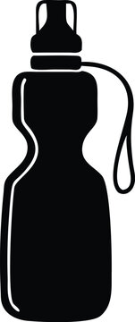 black water bottle with strap clip art preview