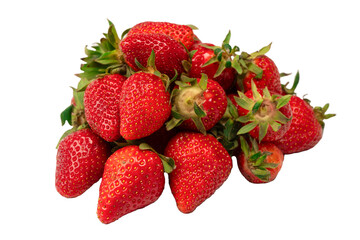 Fresh group of berries isolated on a white background.