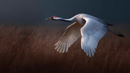 Obraz premium Flying heron.