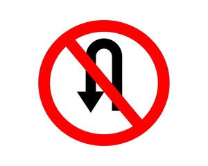 No U-Turn Traffic Sign