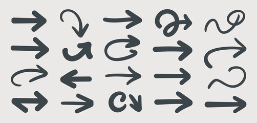 Collection of Hand Drawn Arrows for Design Elements