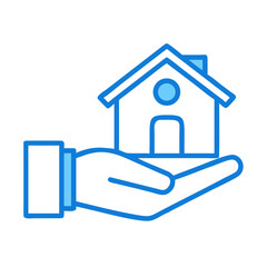 House in hand real estate property ownership home loan mortgage investment safe housing protection concept on transparent background