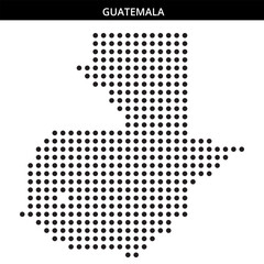 Dotted outline of Guatemala map