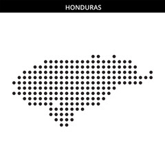 Obraz premium Outline of Honduras with dotted design