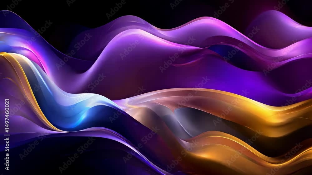 Poster current 3d digital sound waves or data transfer process. abstract concept of big data analysis, arti
