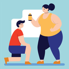 Fitness Trainer and Client