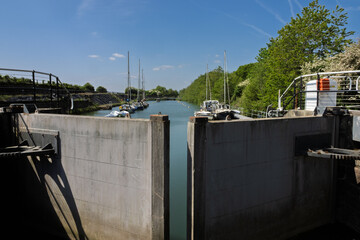 Moorings in inner harbour at Lydney