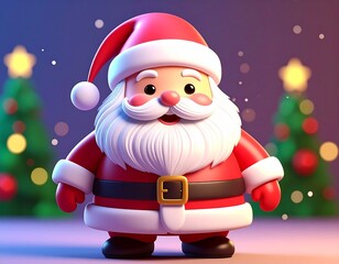 Cute Santa illustration, perfect for Christmas cards, websites, and social media.