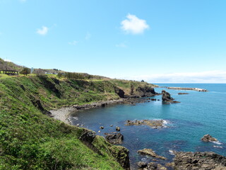 Monju Beach tourist spot in Kaminokuni, Hokkaido
