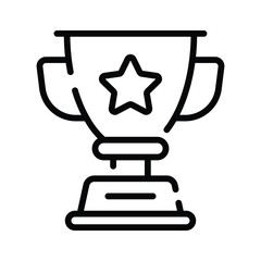Trendy outline style icon depicting trophy award