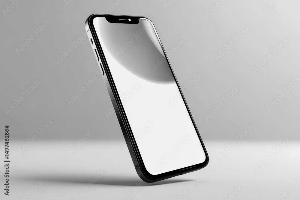 Aufkleber Modern smartphone displayed on a neutral background highlighting sleek design and smooth surface