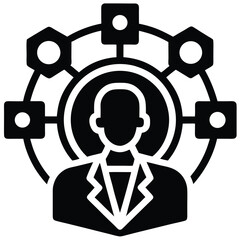 Software Developer element isolated API integration on white background