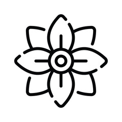 Obraz premium Get this linear icon of blooming plumeria flower