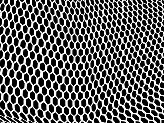 Abstract hexagon black and white flat design pattern. White Geometric Background. Vector Illustration.