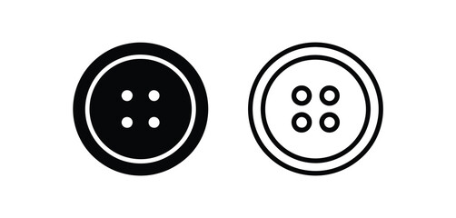 Four Button Icons Black and White Clothing Fashion Design