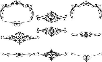 Obraz premium A set of elements, symbols, ornaments, mandalas. Hand drawn vector illustration