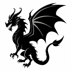 black and white dragon