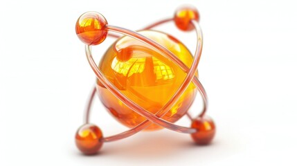 Nuclear physics isolated on white background