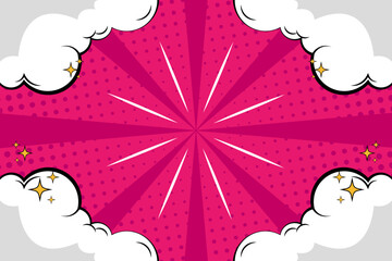 vector illustration of a background with clouds