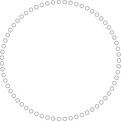 Circle round frame. Dot border line pattern