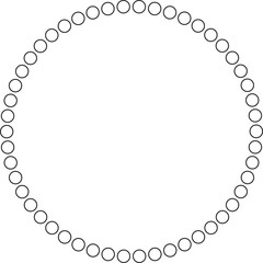 Circle round frame. Dot border line pattern