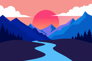 winter mountain landscape