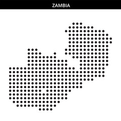 Zambia area map outline