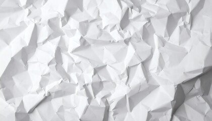 White Crumpled Paper Texture Background Clean White Paper Top View for Minimalist and Creative Design Projects