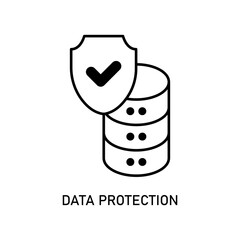 Icon a data protection, isolated against a clean background.