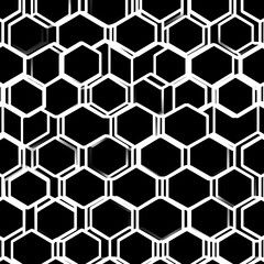 Obraz premium honeycomb pattern black and white