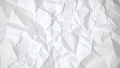 White Crumpled Paper Texture Background Clean White Paper Top View for Minimalist and Creative Design Projects
