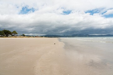 Empty Matarangi Beach on a Beautiful Sunny Day, New Zealand