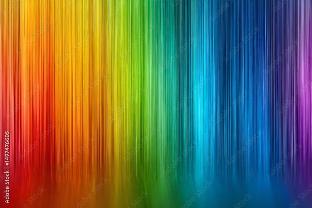 Poster Vibrant vertical lines in a rainbow spectrum creating a colorful abstract background