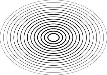 Dynamic oval line shape, logo, icon. Geometric elements