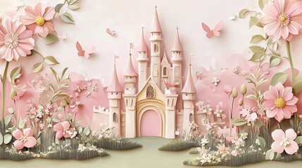 Enchanting 3D pastel watercolor illustration art.