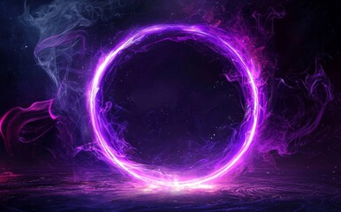 A dark backdrop enhances the beauty of a purple cosmic gateway.