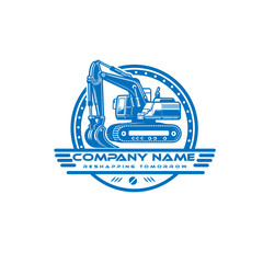 Excavator Construction Company Logo design