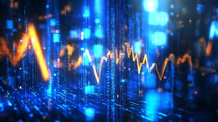 Fototapeta premium An illustration depicting business success through upward trends in financial graphs. 