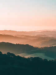 Serene Sunset Over Rolling Hills A Breathtaking Landscape Photography