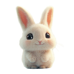Obraz premium Cute fluffy rabbit