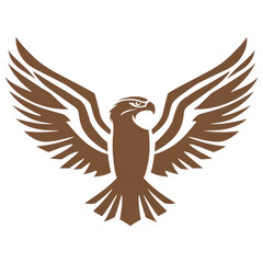 Obraz premium Soaring Eagle Emblem: A majestic eagle, its wings outstretched in a powerful display, serves as an emblem of strength, vision, and soaring ambition. Capturing the spirit of freedom and resilience.
