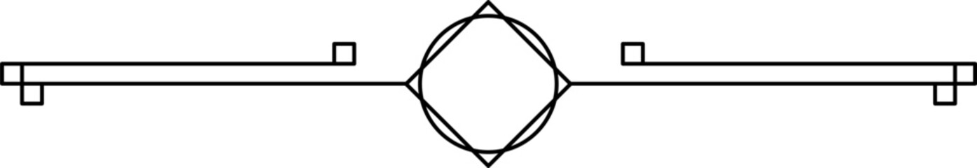 Decorative art deco for border. Art deco illustration