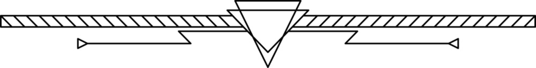 Decorative art deco for border. Art deco illustration