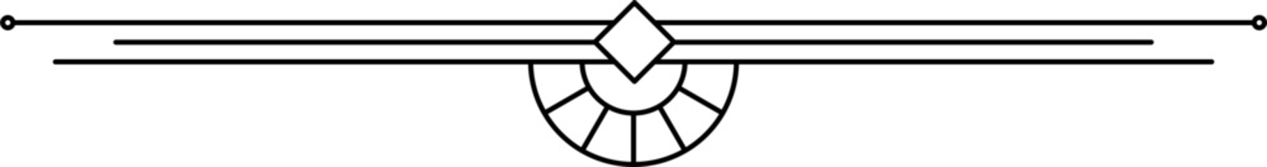 Decorative art deco for border. Art deco illustration