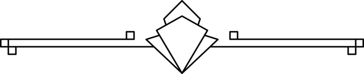 Decorative art deco for border. Art deco illustration
