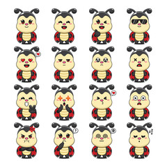 Cute Ladybug Cartoon Mascot Character Illustration