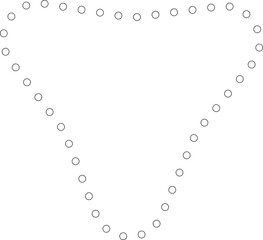 Star shape dots outline. Geometric element