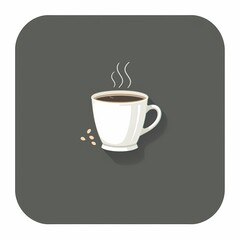 Obraz premium Cartoon Coffee Mug Illustration for Cafés and Menus