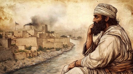 Artistic interpretation of Ezekiel's longing for Israel's future.