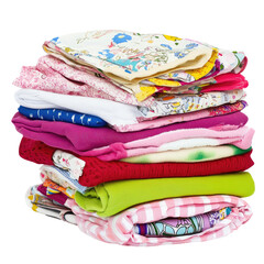 Colorful stack of folded clothes (3)